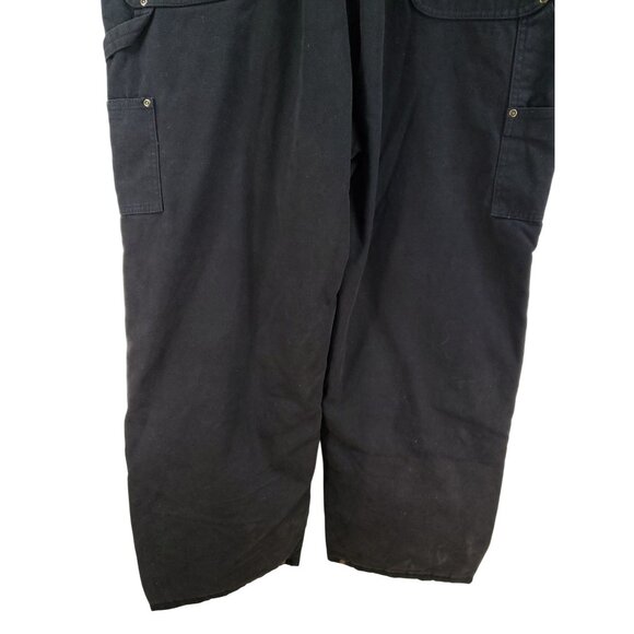 Berne Mens XL 38-40 Waist Insulated Bib Overalls Black Cotton Blend Workwear Qui - Picture 4 of 10